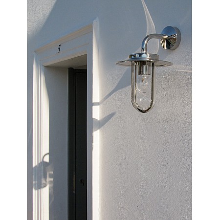 Montparnasse Wall Exterior Wall Light in Polished Nickel
