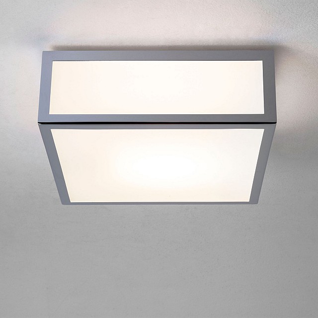 Mashiko 200 Square Bathroom Ceiling Light in Polished Chrome
