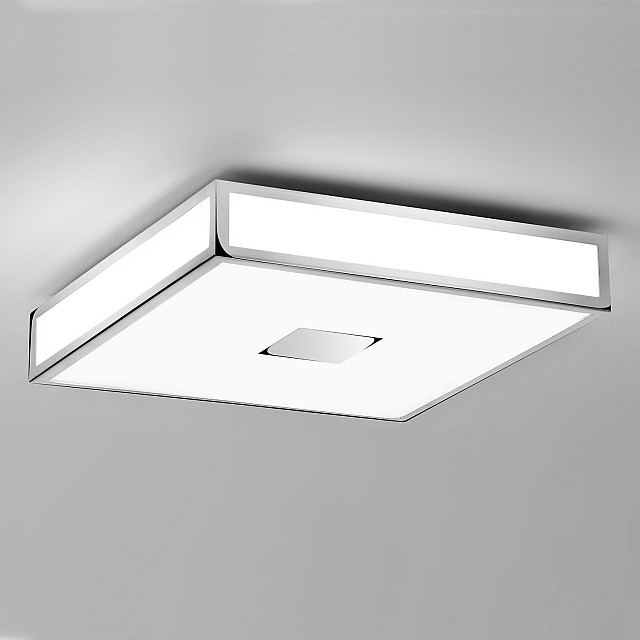 Mashiko 400 Square Bathroom Ceiling Light in Polished Chrome