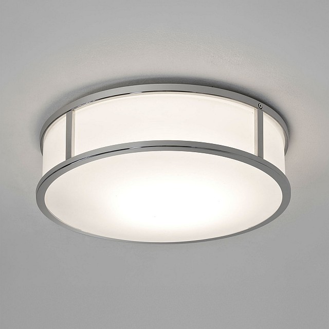 Mashiko Round 300 Bathroom Ceiling Light in Polished Chrome