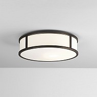 Mashiko Round 300 Bathroom Ceiling Light in Bronze