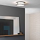 Mashiko Round 300 Bathroom Ceiling Light in Bronze