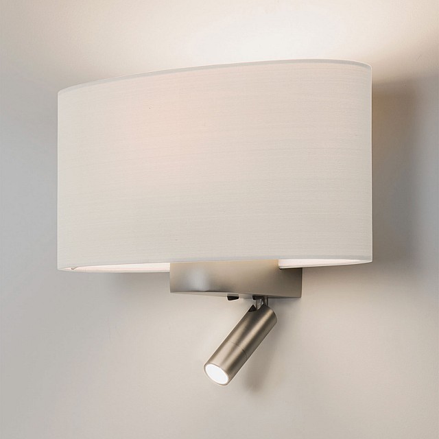 Napoli Reader LED Reading Light in Matt Nickel