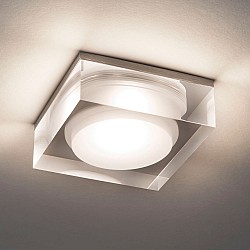 Vancouver Square 90 LED Recessed Downlight in Clear Acrylic