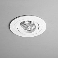 Taro Round Adjustable Fire-Rated Downlight/Recessed Spot Light in Matt White
