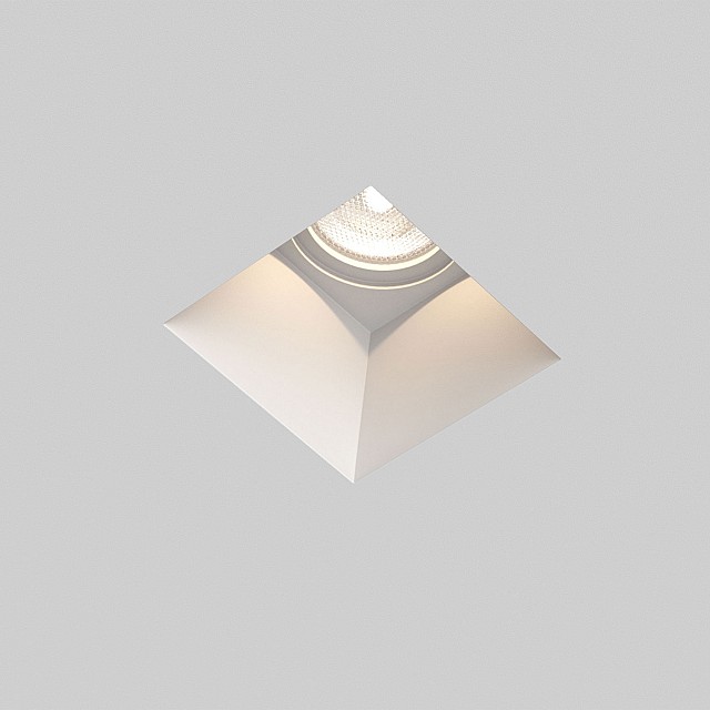 Blanco Square Fixed Downlight/Recessed Spot Light in Plaster