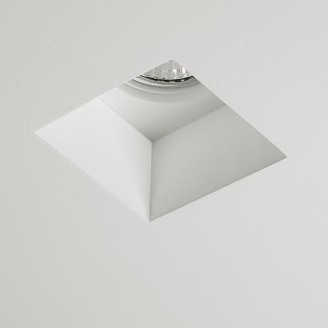 Blanco Square Fixed Downlight/Recessed Spot Light in Plaster