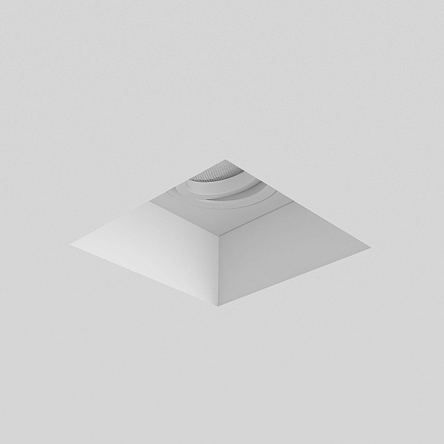 Blanco Square Adjustable Downlight/Recessed Spot Light in Plaster