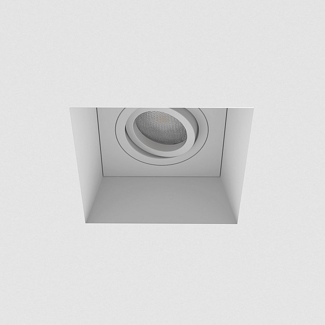 Blanco Square Adjustable Downlight/Recessed Spot Light in Plaster