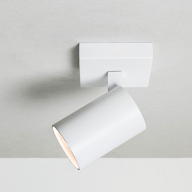 Ascoli Single Spotlight in Textured White