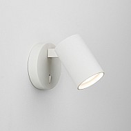 Ascoli Single Switched Reading Light in Textured White