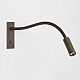 Leo Switched LED Reading Light in Bronze