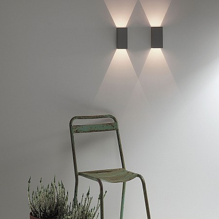 Oslo 160 LED Exterior Wall Light in Textured White