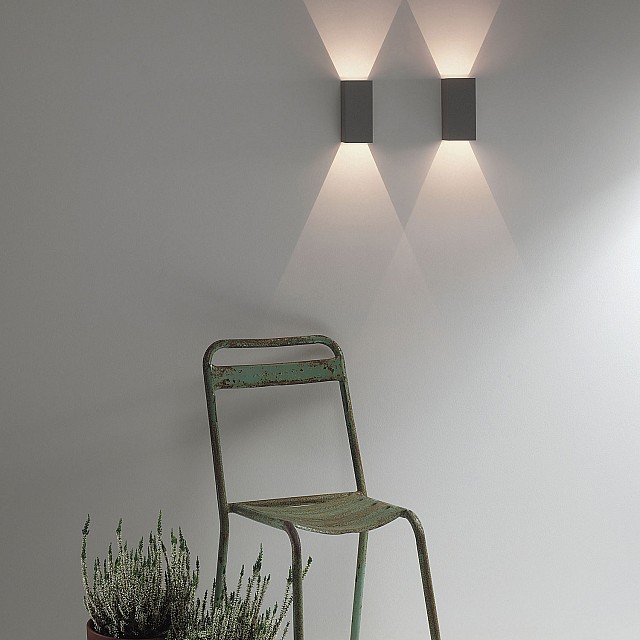 Oslo 160 LED Exterior Wall Light in Textured White