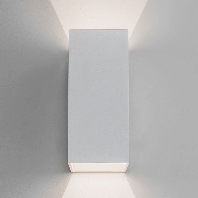 Oslo 160 LED Exterior Wall Light in Textured White