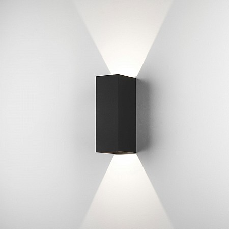 Oslo 255 LED Exterior Wall Light in Textured Black