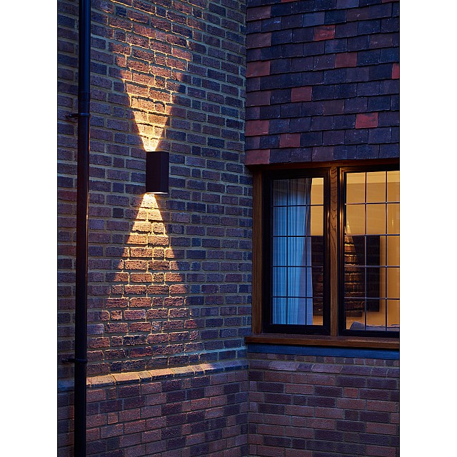 Oslo 255 LED Exterior Wall Light in Textured Black