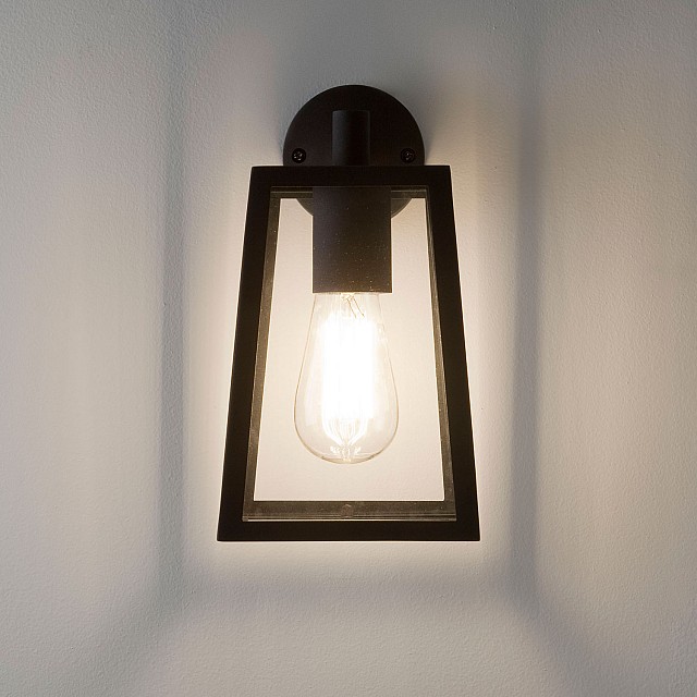 Calvi Wall 215 Exterior Wall Light in Textured Black