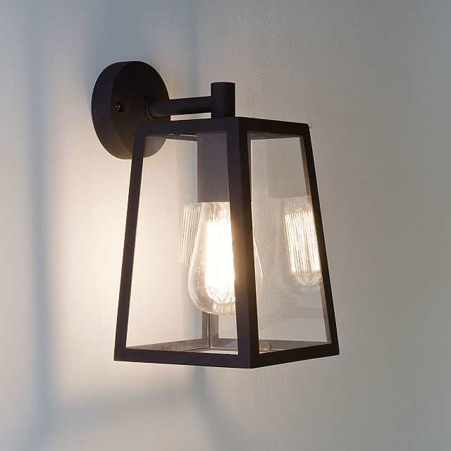 Calvi Wall 215 Exterior Wall Light in Textured Black
