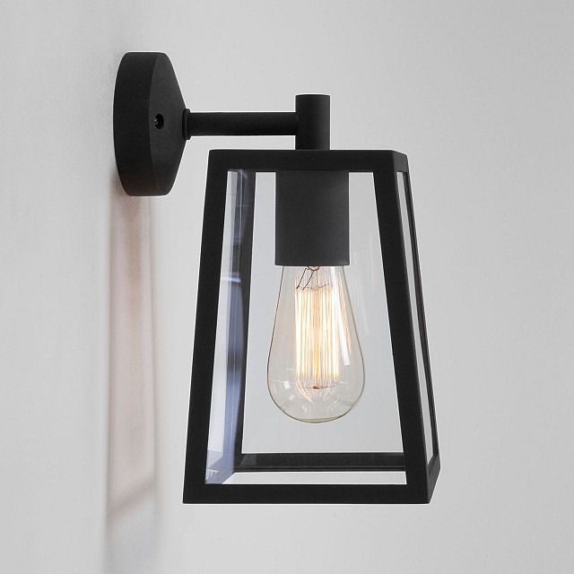 Calvi Wall 215 Exterior Wall Light in Textured Black