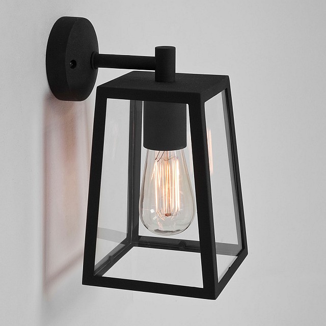 Calvi Wall 215 Exterior Wall Light in Textured Black