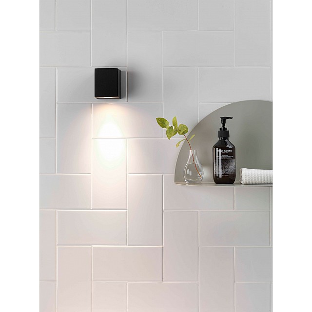 Chios 80 Exterior Wall Light in Textured Black