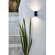 Chios 150 Exterior Wall Light in Textured Black