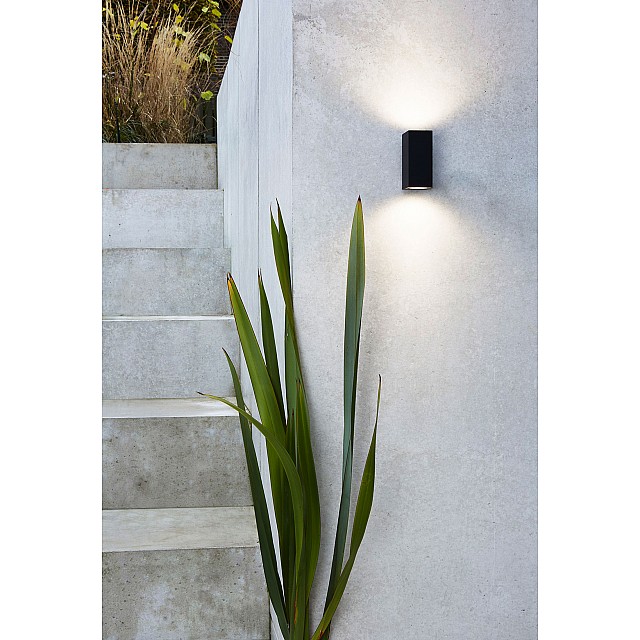 Chios 150 Exterior Wall Light in Textured Black