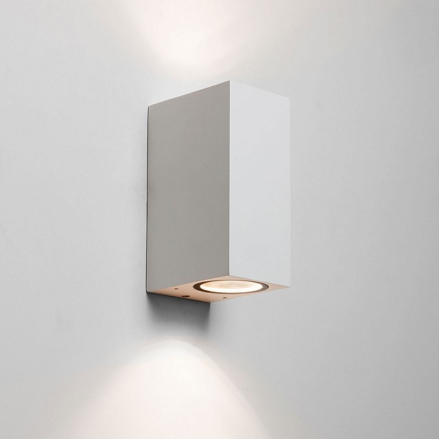 Chios 150 Exterior Wall Light in Textured White