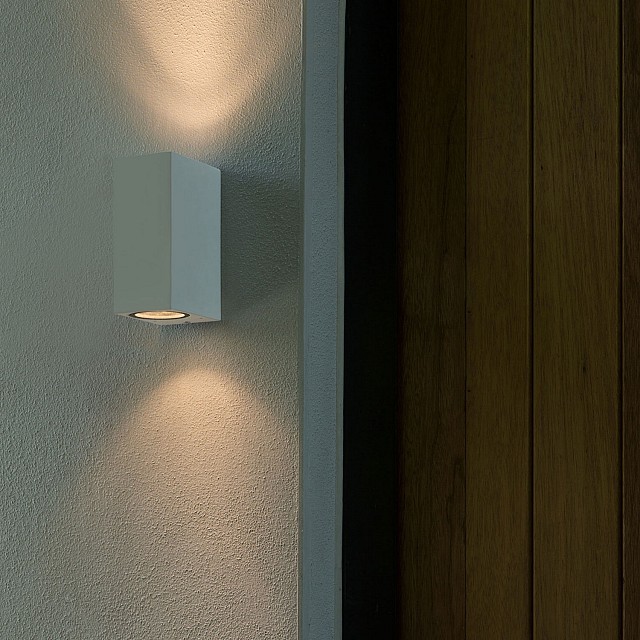Chios 150 Exterior Wall Light in Textured White