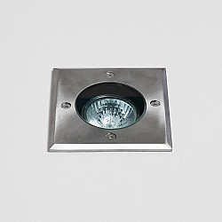 Gramos Square Ground Light in Brushed Stainless Steel
