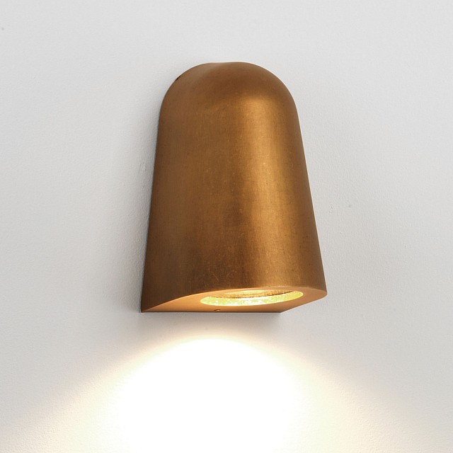 Mast Light Exterior Wall Light in Antique Brass