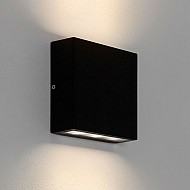 Elis Twin LED Exterior Wall Light in Textured Black