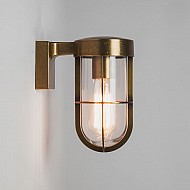 Cabin Wall Exterior Wall Light in Antique Brass