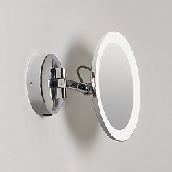 Mascali Round LED Magnifying Mirror in Polished Chrome