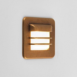 Arran Square LED Ground Light in Antique Brass