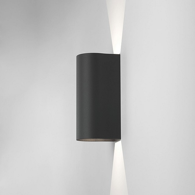 Dunbar 255 LED Exterior Wall Light in Textured Black