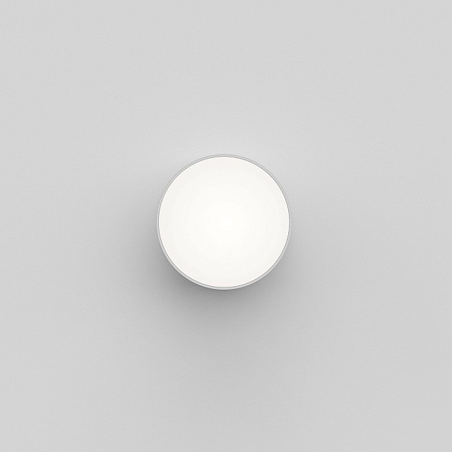 Kea 150 Round Exterior Wall Light in Textured White