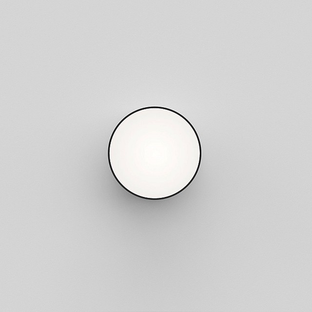 Kea 150 Round Exterior Wall Light in Textured Black
