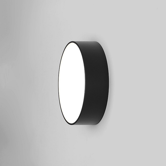 Kea 250 Round Exterior Wall Light in Textured Black