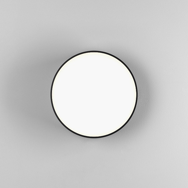 Kea 250 Round Exterior Wall Light in Textured Black