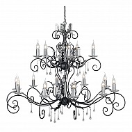 Amarilli 15 Light Chandelier - Black/Silver