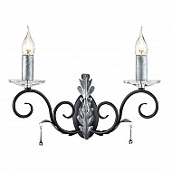 Amarilli 2 Light Wall Light - Black/Silver