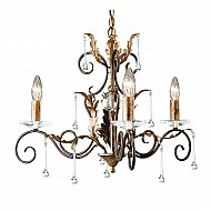 Amarilli 3 Light Chandelier - Bronze/Gold