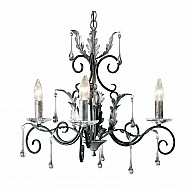 Amarilli 3 Light Chandelier - Black/Silver