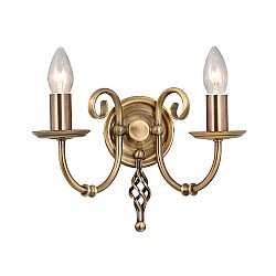 Artisan 2 Light Wall Light - Aged Brass