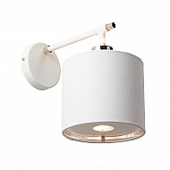 Balance 1 Light Wall Light - White and Polished Nickel