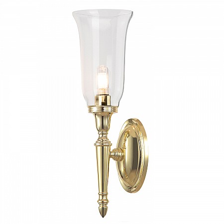 Dryden 1 Light Wall Light - Polished Brass