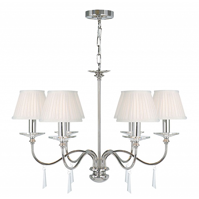 Finsbury Park 6 Light Chandelier - Polished Nickel