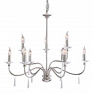 Finsbury Park 9 Light Chandelier - Polished Nickel